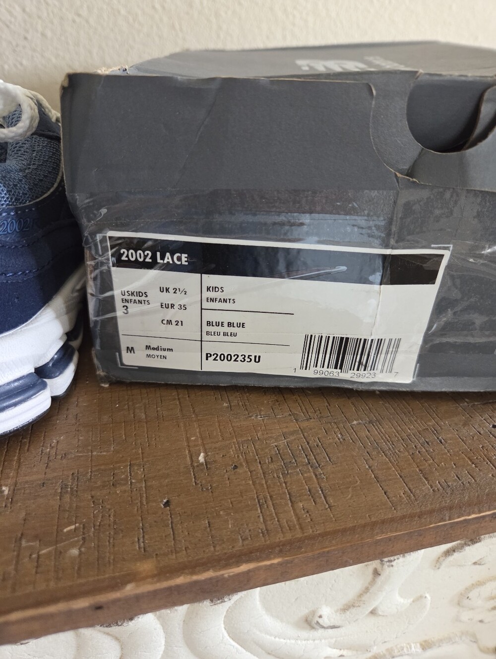 New Balance Kids Blue Preschool 2002 Lace Shoes Size 3 NWT - Picture 10 of 10